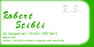 robert stibli business card